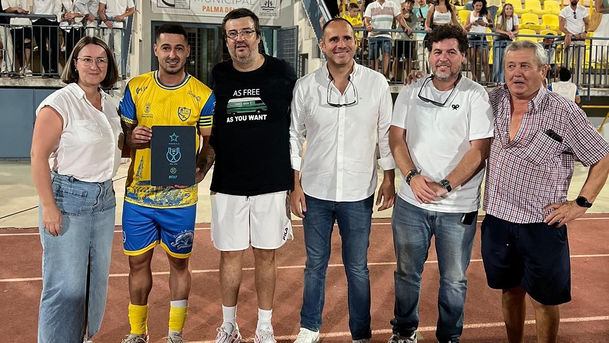 Imagen de la celebración del triunfo del Palma del Río.