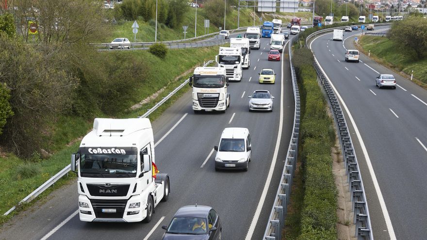 Tráfico en la A-67.