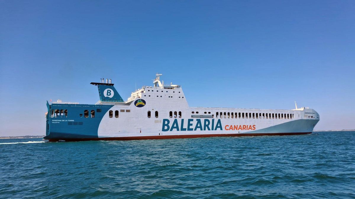 El buque de Baleària  de mayor capacidad de carga rodada de Canarias enlazará Santa Cruz de La Palma con Cádiz dos veces por semana