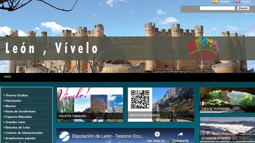 La web de turismo de la provincia de León cumplirá 15 años obsoleta y sin traducción a otros idiomas