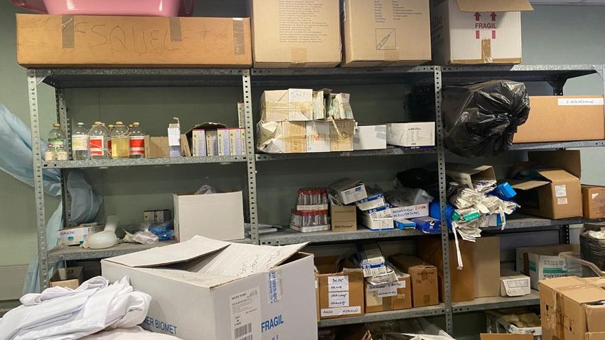 Interior de la sala de prácticas