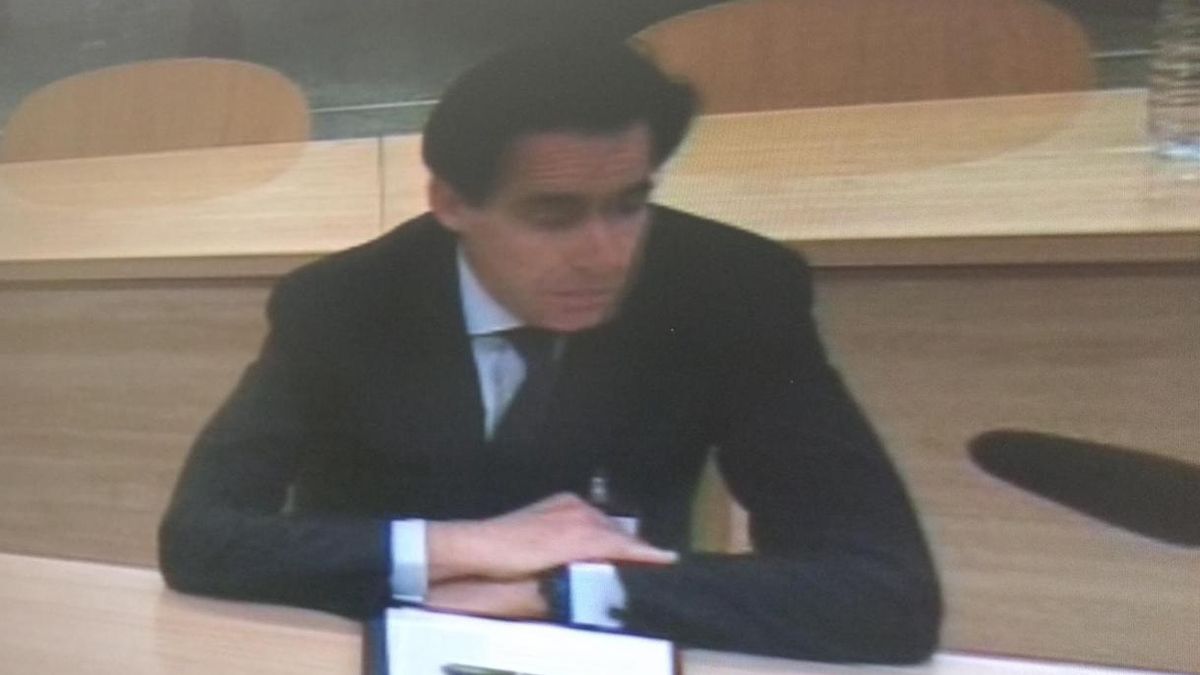 El exconsejero de Bankia Francisco Javier López Madrid, durante su declaración en el juicio por la salida a Bolsa d ela entidad.