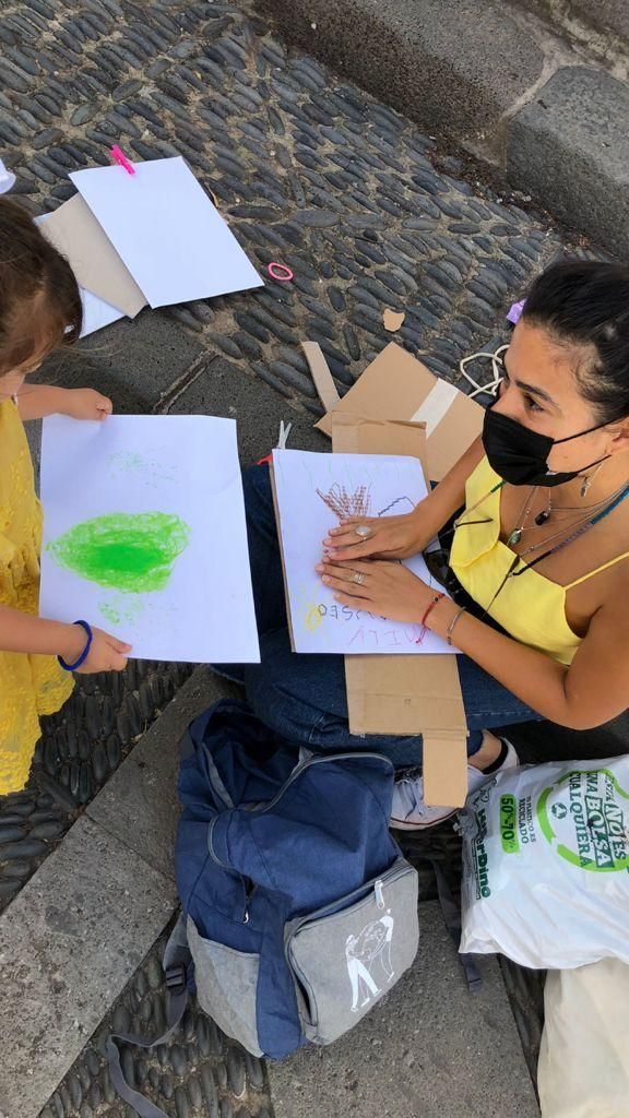 Actividad de pintura al aire libre.