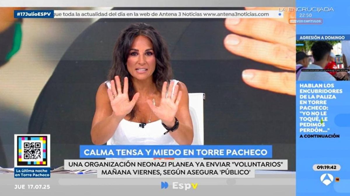 Sobresalto en el plató de 'Espejo Público' por un fuerte ruido y el grito de Lorena García: "¿Está todo el mundo bien?"