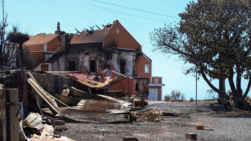 Daños del incendio de La Palma en el municipio de Puntagorda.