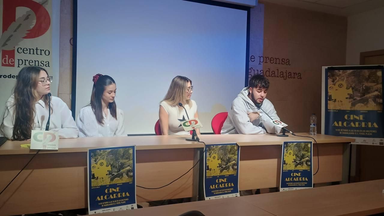 Las directoras y el director de los cuatro cortometrajes presentados en Cine Alcarria 2025.