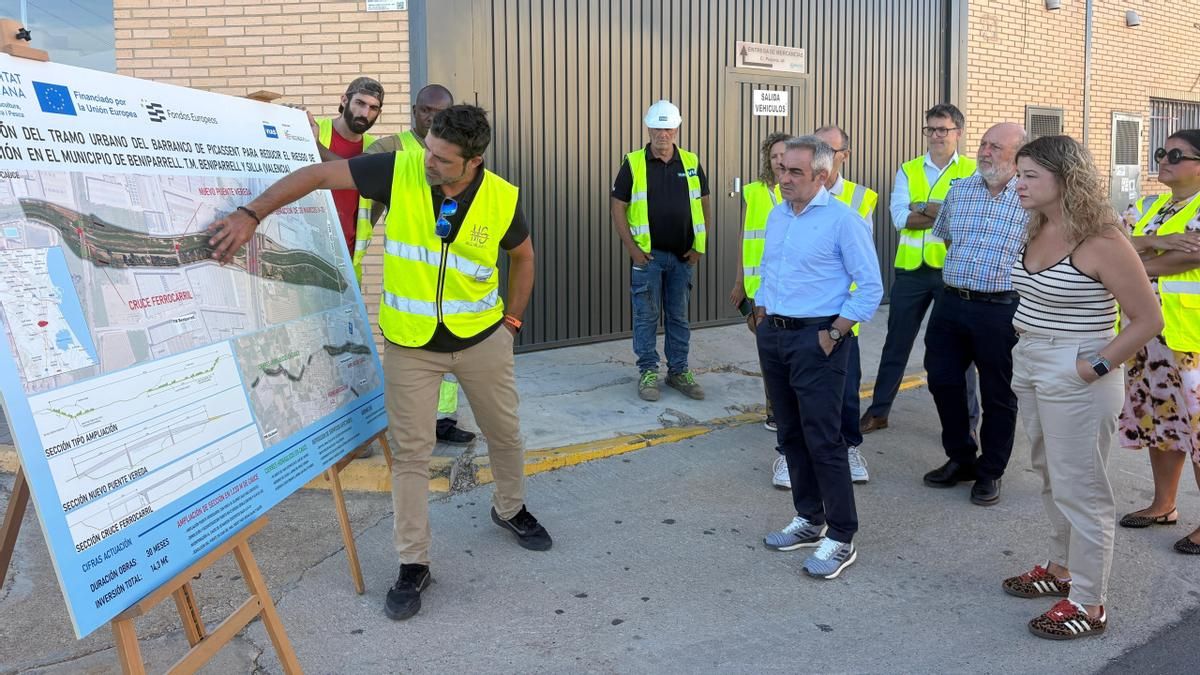 La Generalitat invierte 17 millones de euros en el encauzamiento del barranco de Picassent a su paso por Beniparrell
