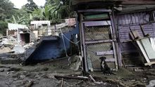 En la imagen, la vista general de los daños a varias viviendas, al oeste de San José (Costa Rica), tras el paso de la tormenta tropical Nate, el 6 de octubre de 2017.