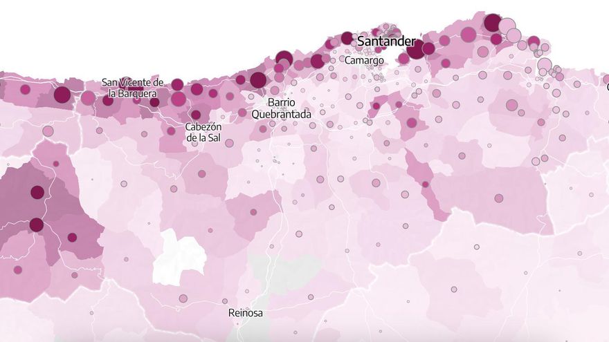 El mapa inmobiliario que borra a los vecinos de Cantabria: los pisos turísticos dibujan una franja costera y un foco interior en Liébana
