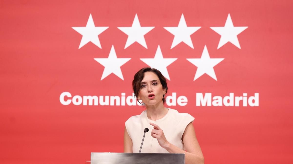 La presidenta de la Comunidad de Madrid, Isabel Díaz Ayuso.