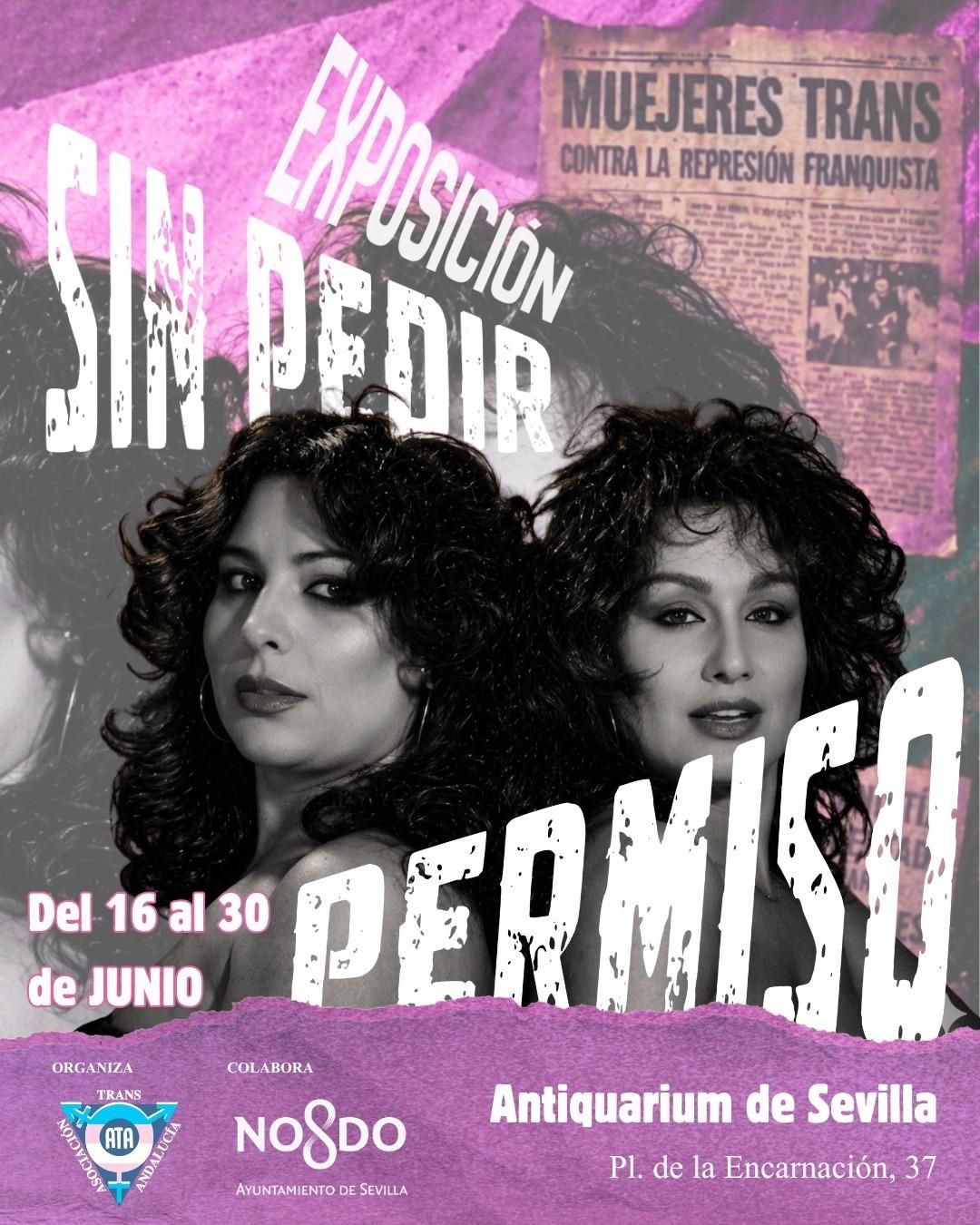 Cartel de la exposición 'Sin pedir permiso', en el Antiquarium de Sevilla.
