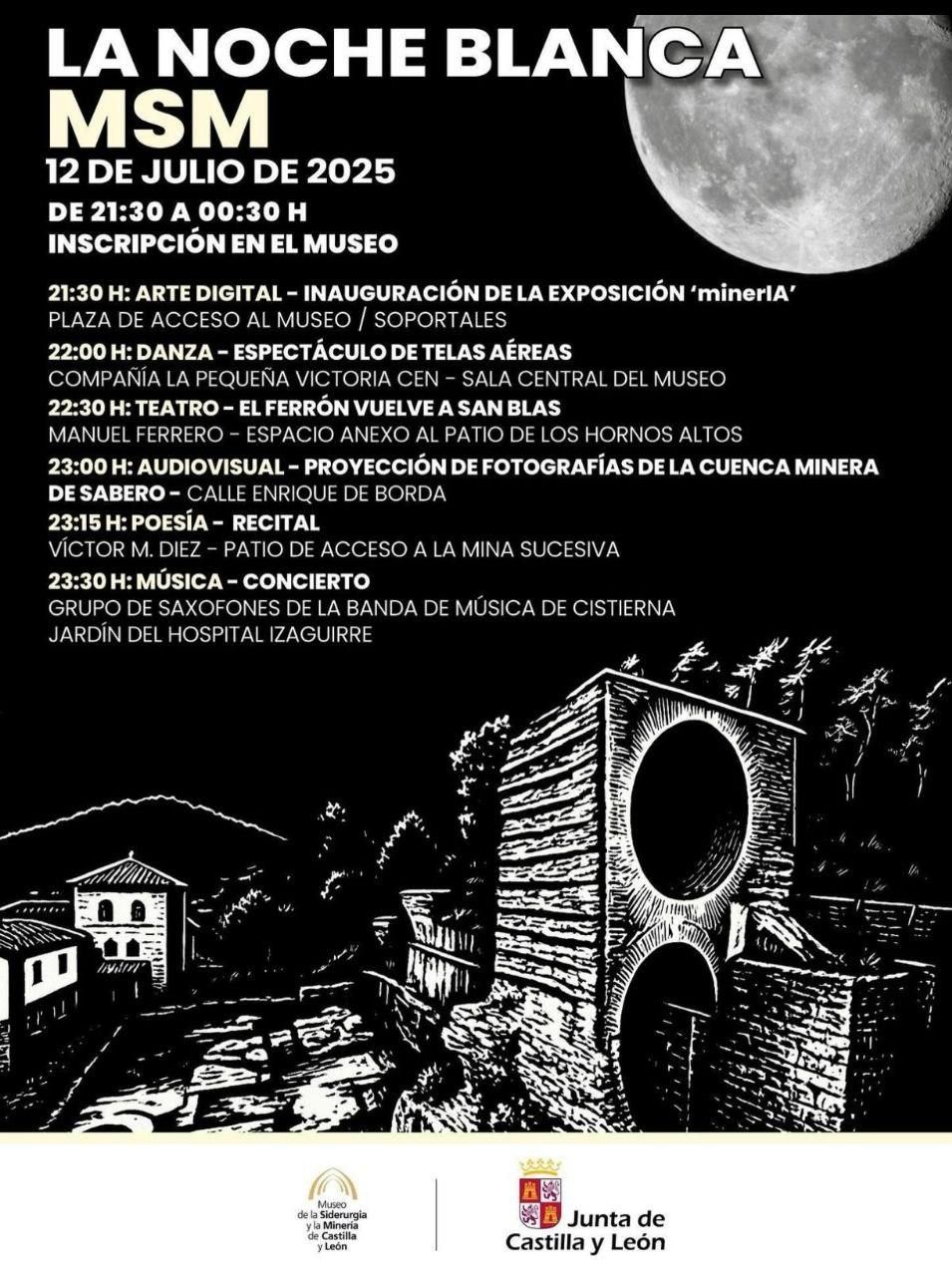 Cartel de La Noche Blanca 2025 en Sabero.