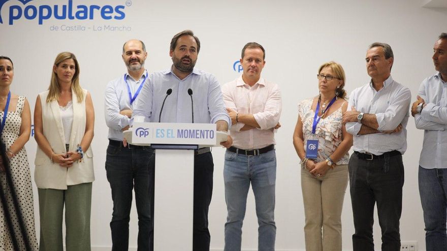 El presidente del PP, Paco Núñez, tras conocer los resultados del 23J