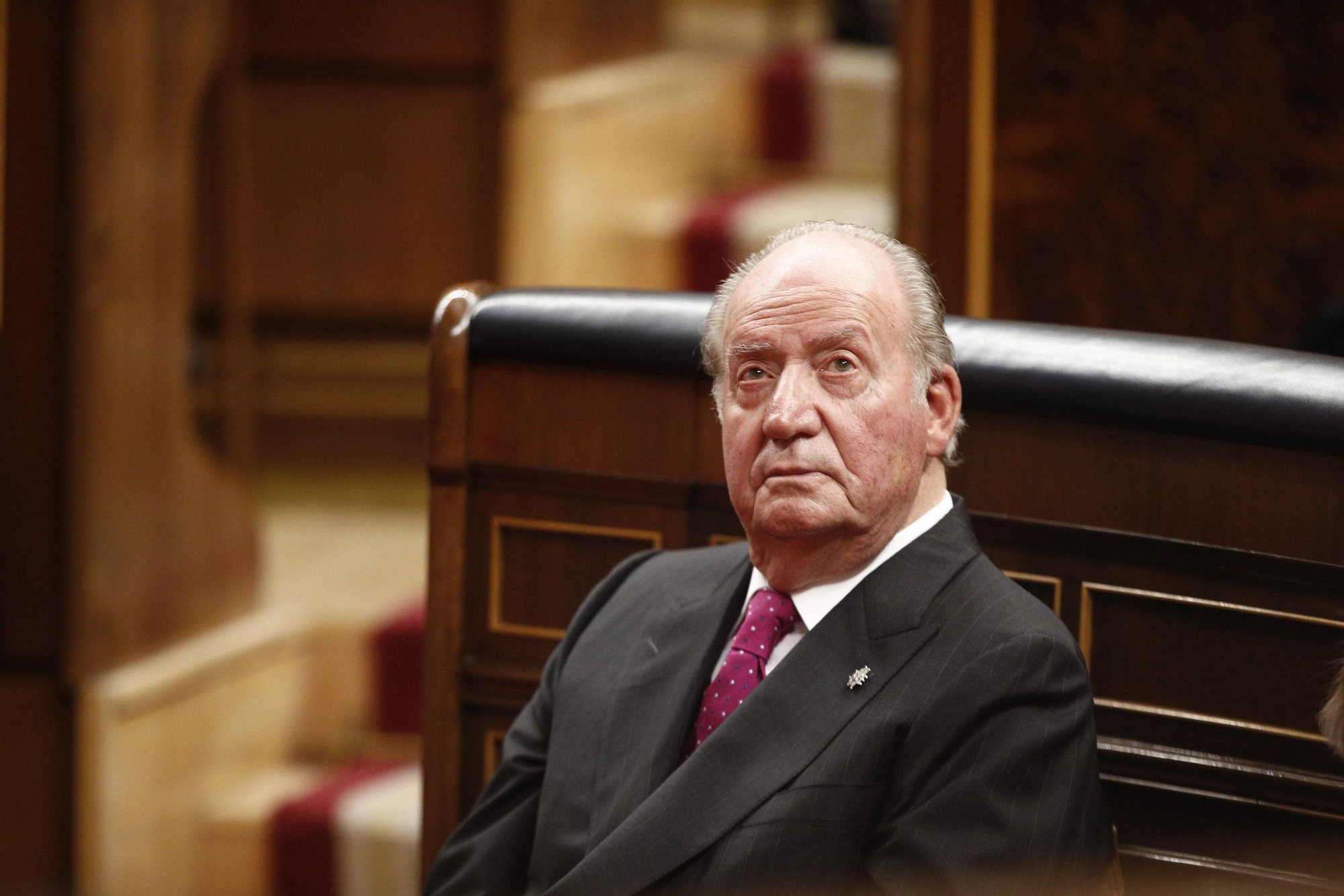 El rey Juan Carlos I, en el Congreso, el 6 de diciembre de 2018.