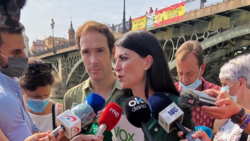 La diputada de Vox, este martes en Sevilla.