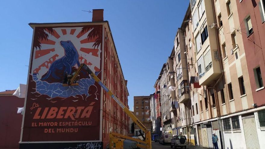 Mural de Reskate en Santander.