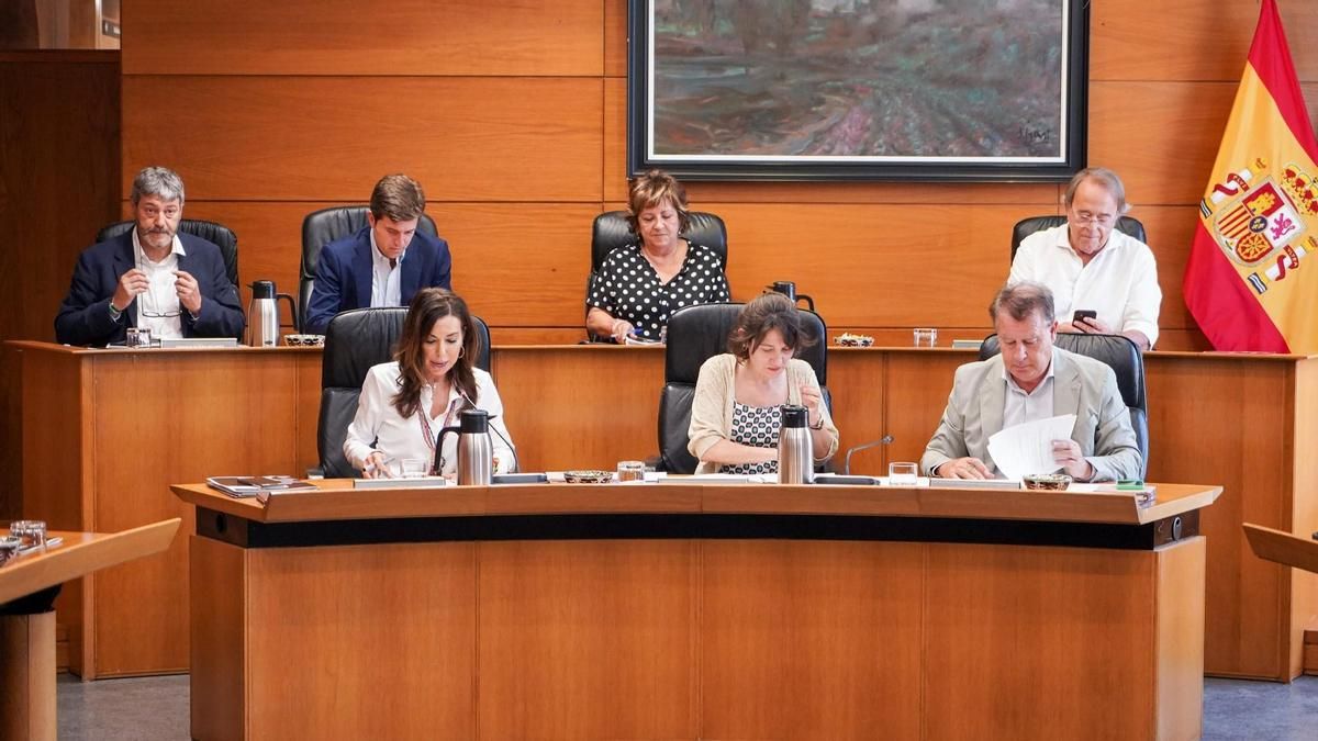 Reunión de la Mesa de las Cortes de Aragón el 5 de junio de 2024 en el que PP y Vox se unieron para vetar la pregunta del PSOE.