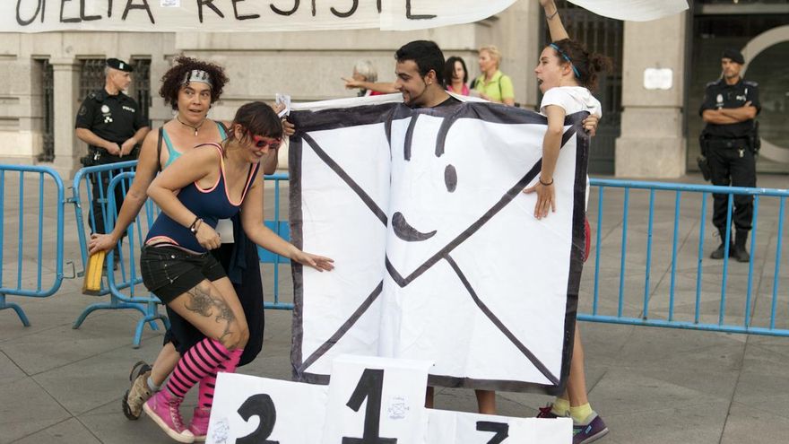 Cobri durante una reivindicación contra el derribo de Ofelia Nieto 29