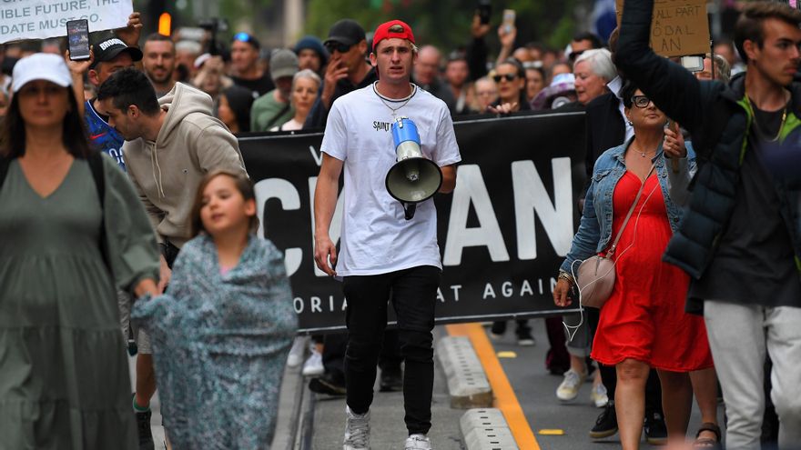 Miles de personas protestan en Nueva Zelanda contra la vacuna obligatoria EFE/EPA/JAMES ROSS NO ARCHIVING AUSTRALIA AND NEW ZEALAND OUT