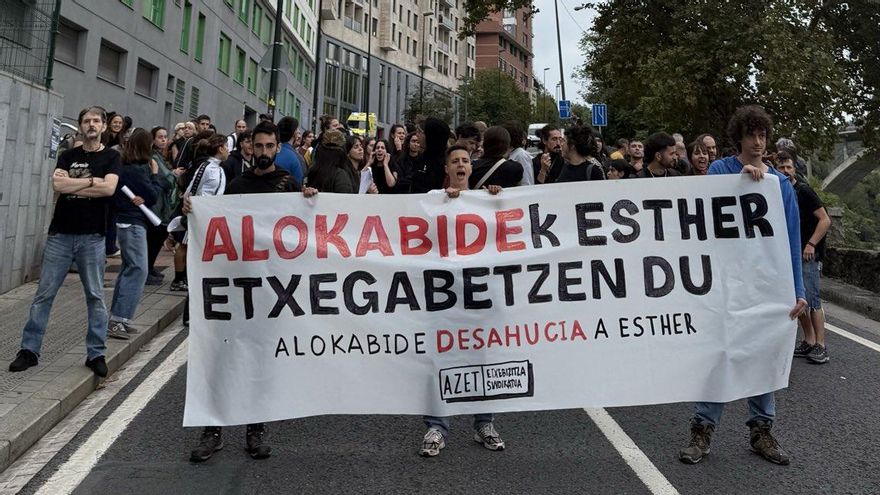 Manifestación tras consumarse el desahucio.