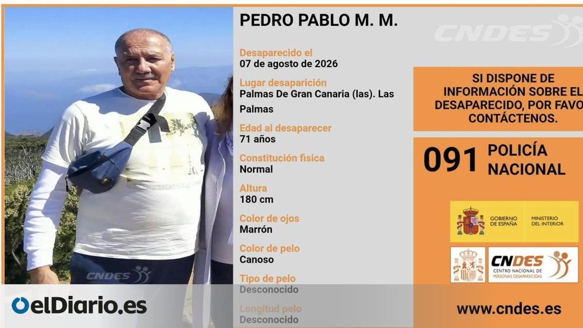 Pedro Pablo M.M., el hombre de 71 años desaparecido en Las Palmas de Gran Canaria, ha sido hallado sin vida