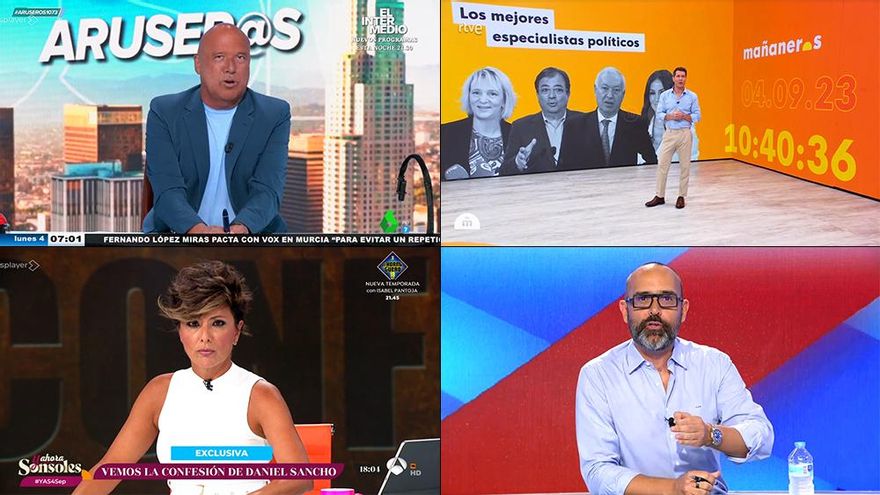 Las audiencias de la mañana y la tarde en el primer día del curso, con el récord de 'Aruser@s' y el debut de 'Mañaneros'