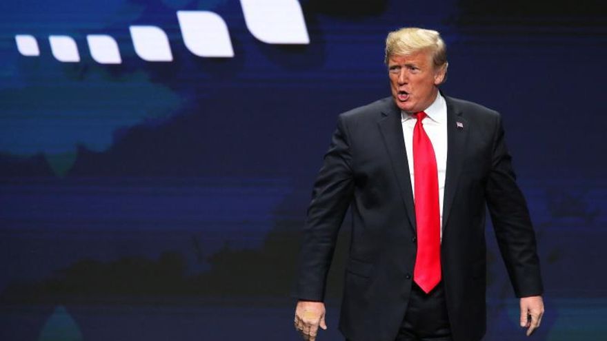 En la imagen, el presidente de Estados Unidos, Donald J. Trump.
