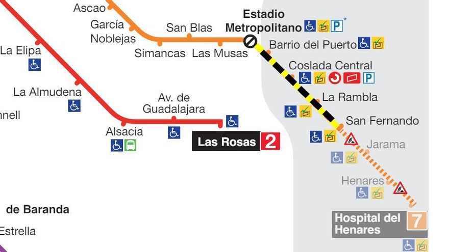 El tramo final de la línea 7 de Metro de Madrid cerrará por obras en verano de 2025 y el 7B no tiene fecha de reapertura