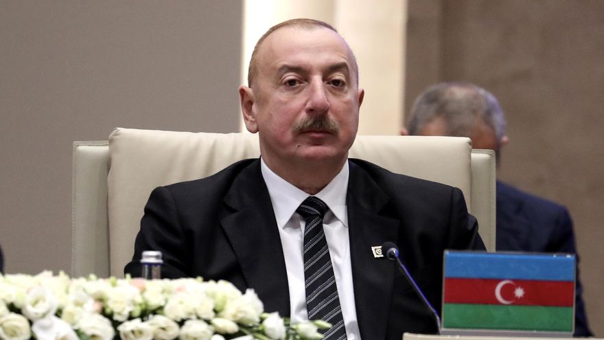 El presidente de Azerbaiyán, Ilham Aliyev, asiste a la 11ª Cumbre de Jefes de Estado de la Organización de Estados Turcos (OTS), en Biskek, Kirguistán, 06 de noviembre de 2024.