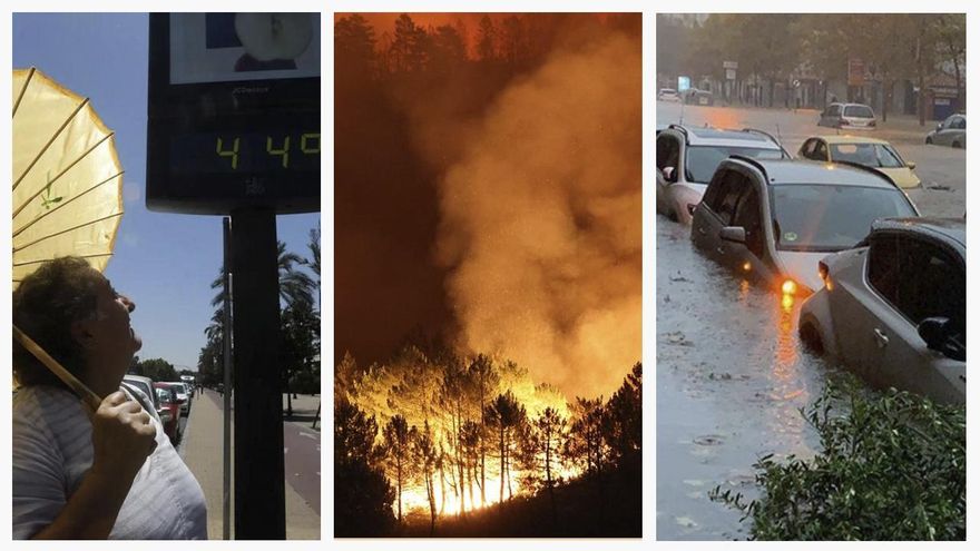 Del calor severo al fuego devastador y ahora las lluvias torrenciales: la crisis climática ya es lo normal en España