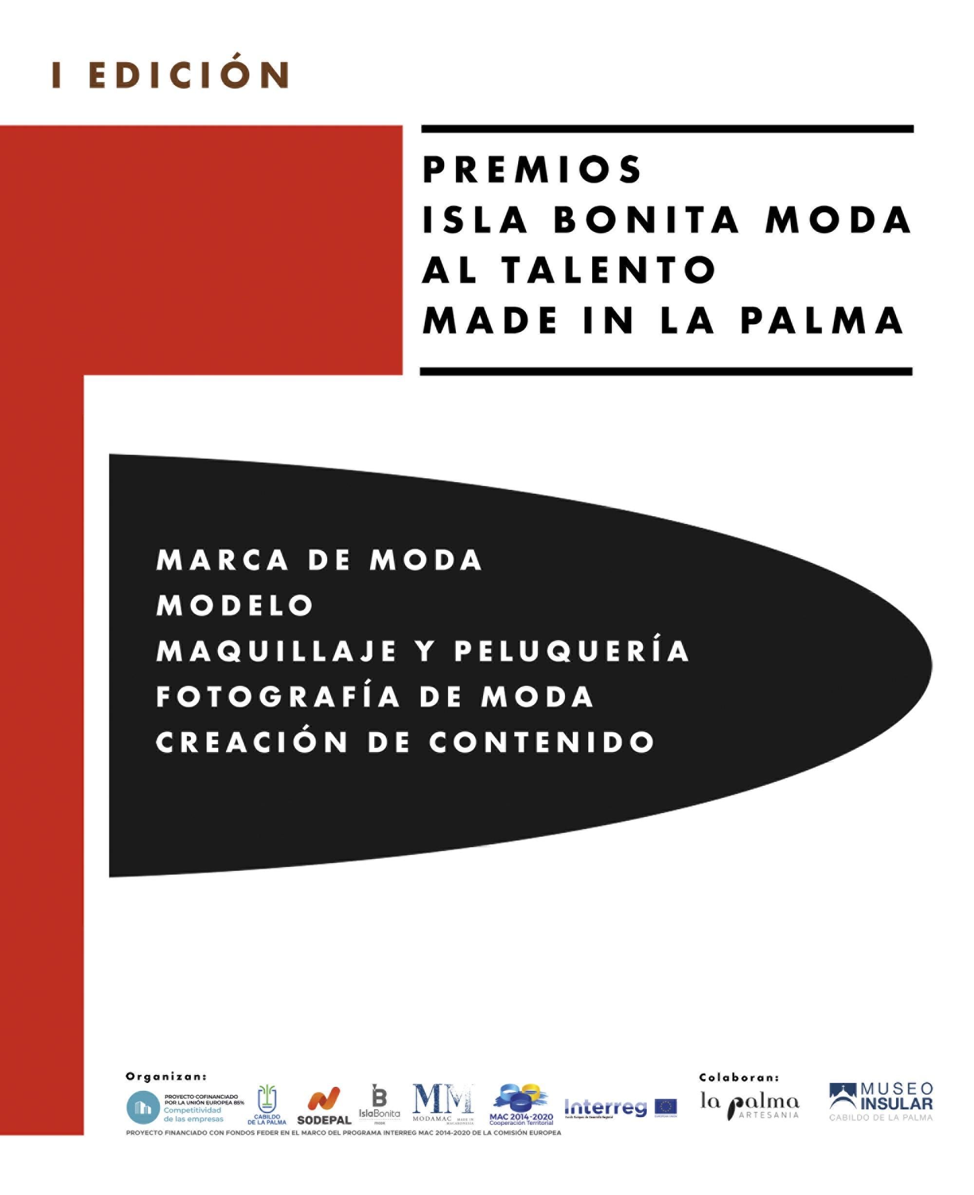 Cartel de los Premios Isla Bonita Moda al Talento.