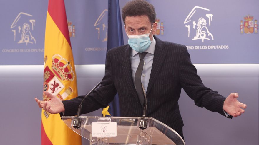 El portavoz adjunto de Ciudadanos en el Congreso, Edmundo Bal, interviene en una rueda de prensa