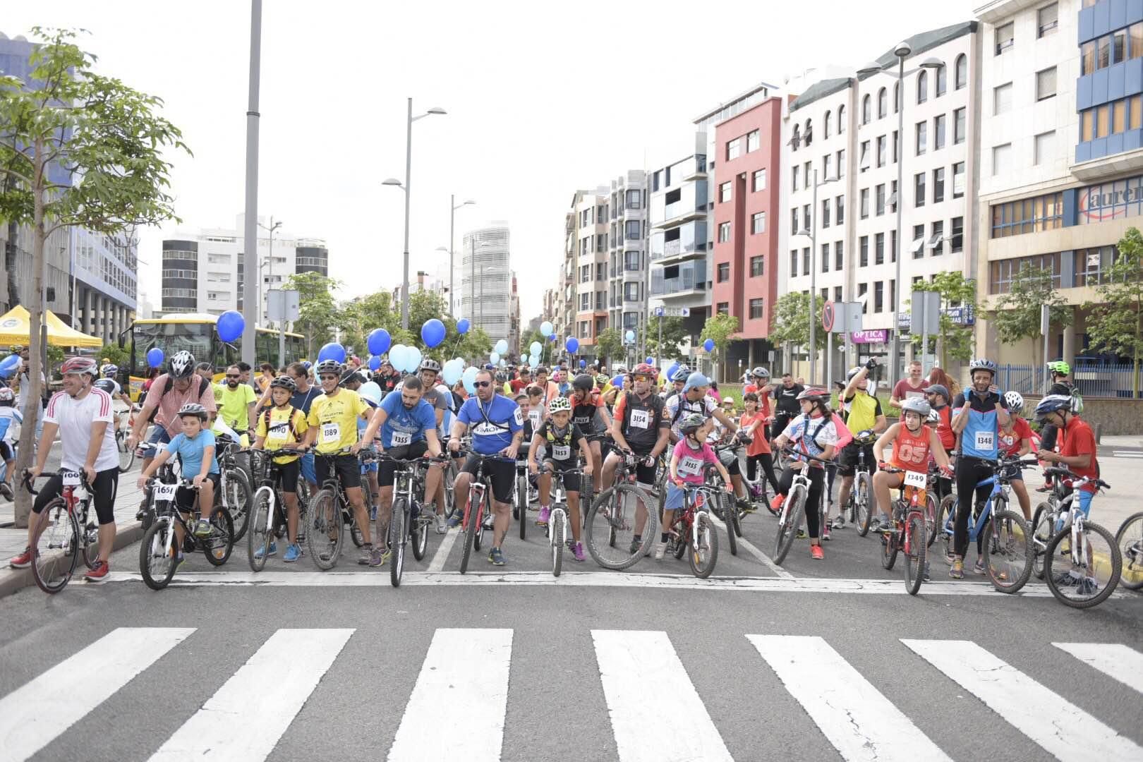 Fiesta de la Bicicleta y del Peatón en Las Palmas de Gran Canaria.