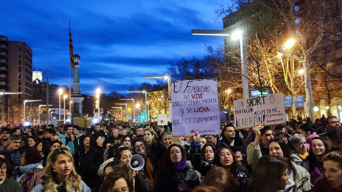 El 8M, en Zaragoza.