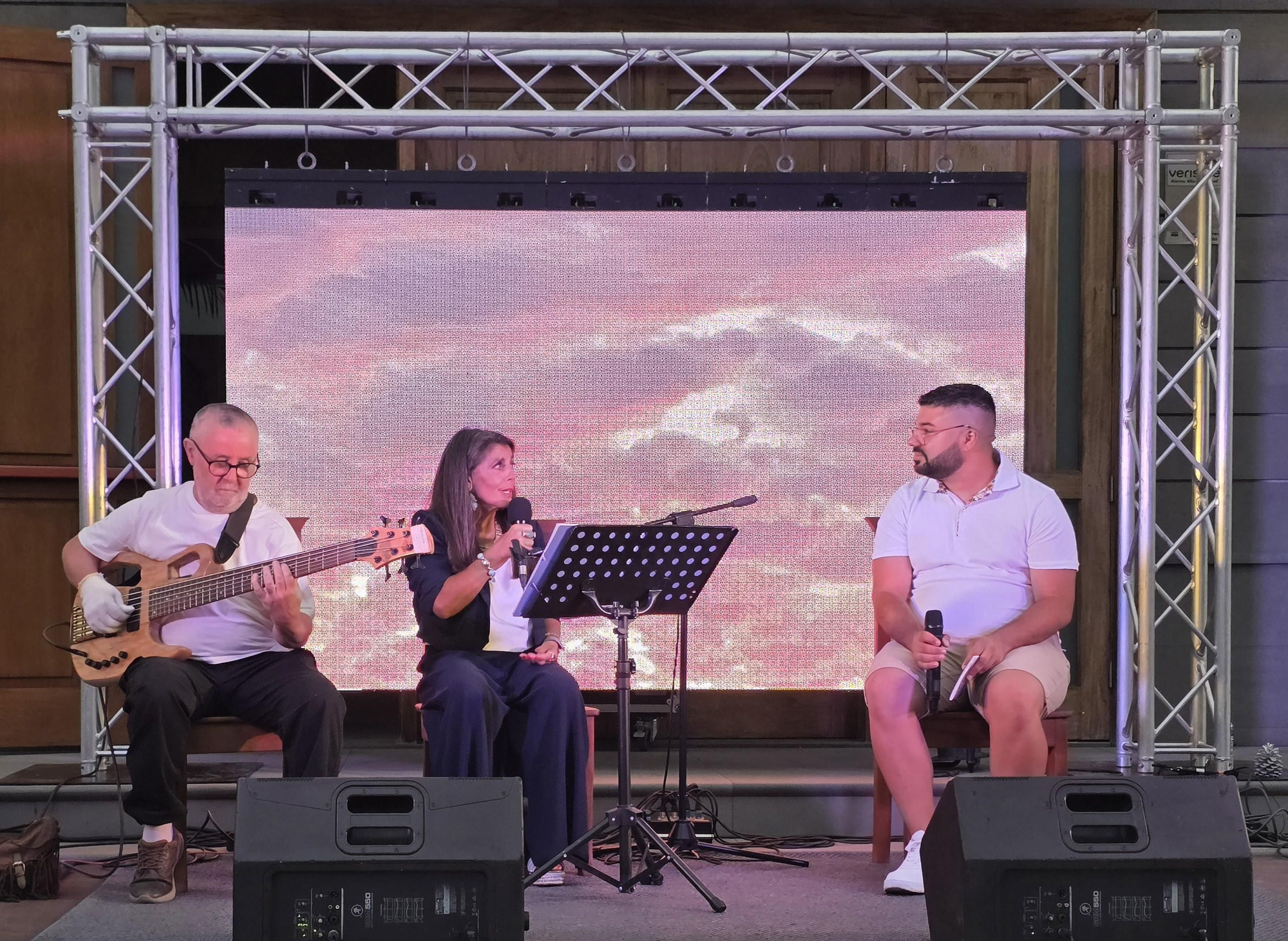 Luisa Machado, Alberto Méndez y Natalio Cruz.