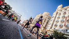 Varias atletas en una prueba disputada en Valencia