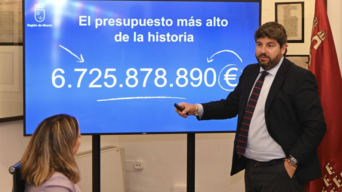 El presidente del Gobierno regional, Fernando López Miras, detalla las cifras y los ejes estratégicos del proyecto de Presupuestos durante la reunión del Consejo de Gobierno