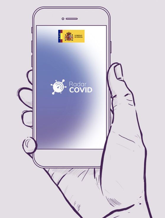 Aplicación móvil Radar COVID para el rastreo de posibles contagios por coronavirus entre la población.