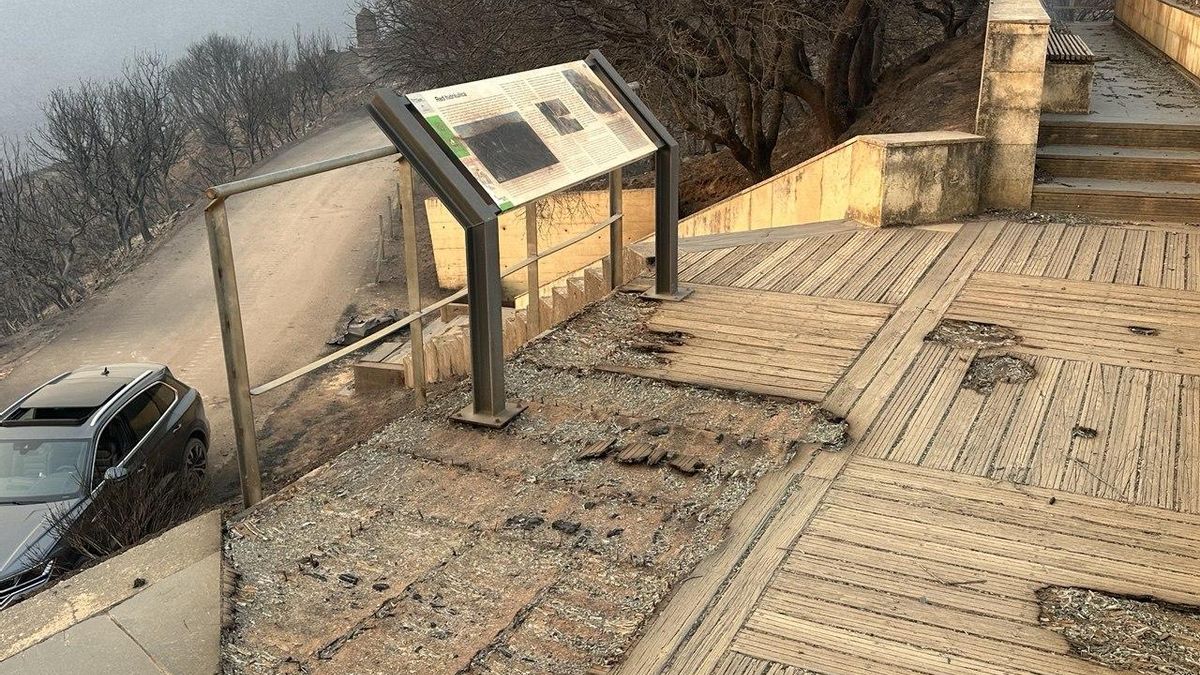 Desolación en Las Médulas tras los incendios forestales