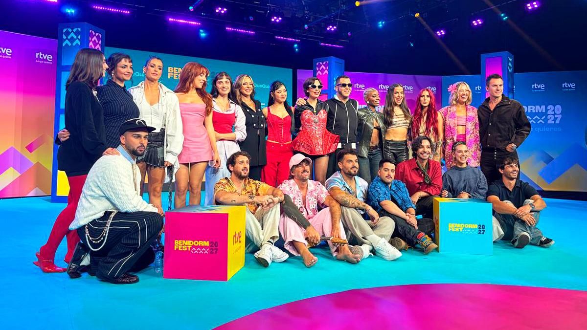 Los cantantes del Benidorm Fest 2026: foto de familia