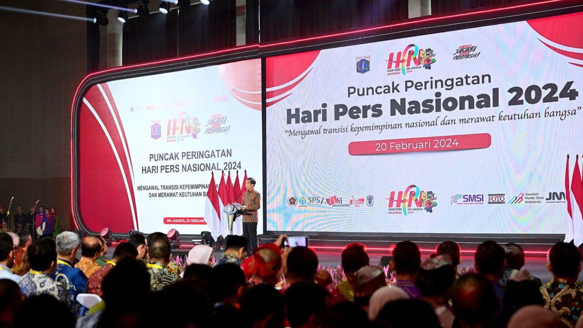 El expresidente indonesio Joko Widodo en la conmemoración del Día Nacional de la Prensa 2024.