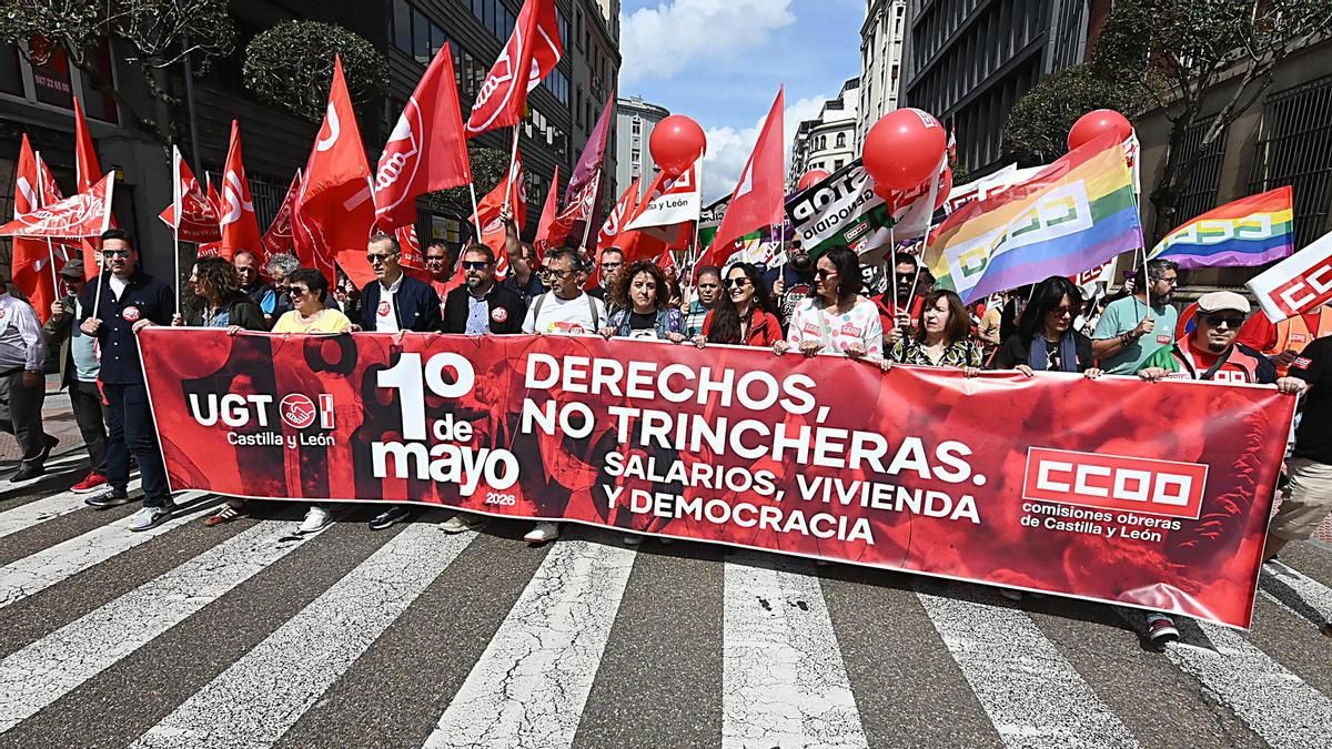 Castilla y León celebra el Primero de Mayo advirtiendo contra los retrocesos de un nuevo gobierno PP-Vox