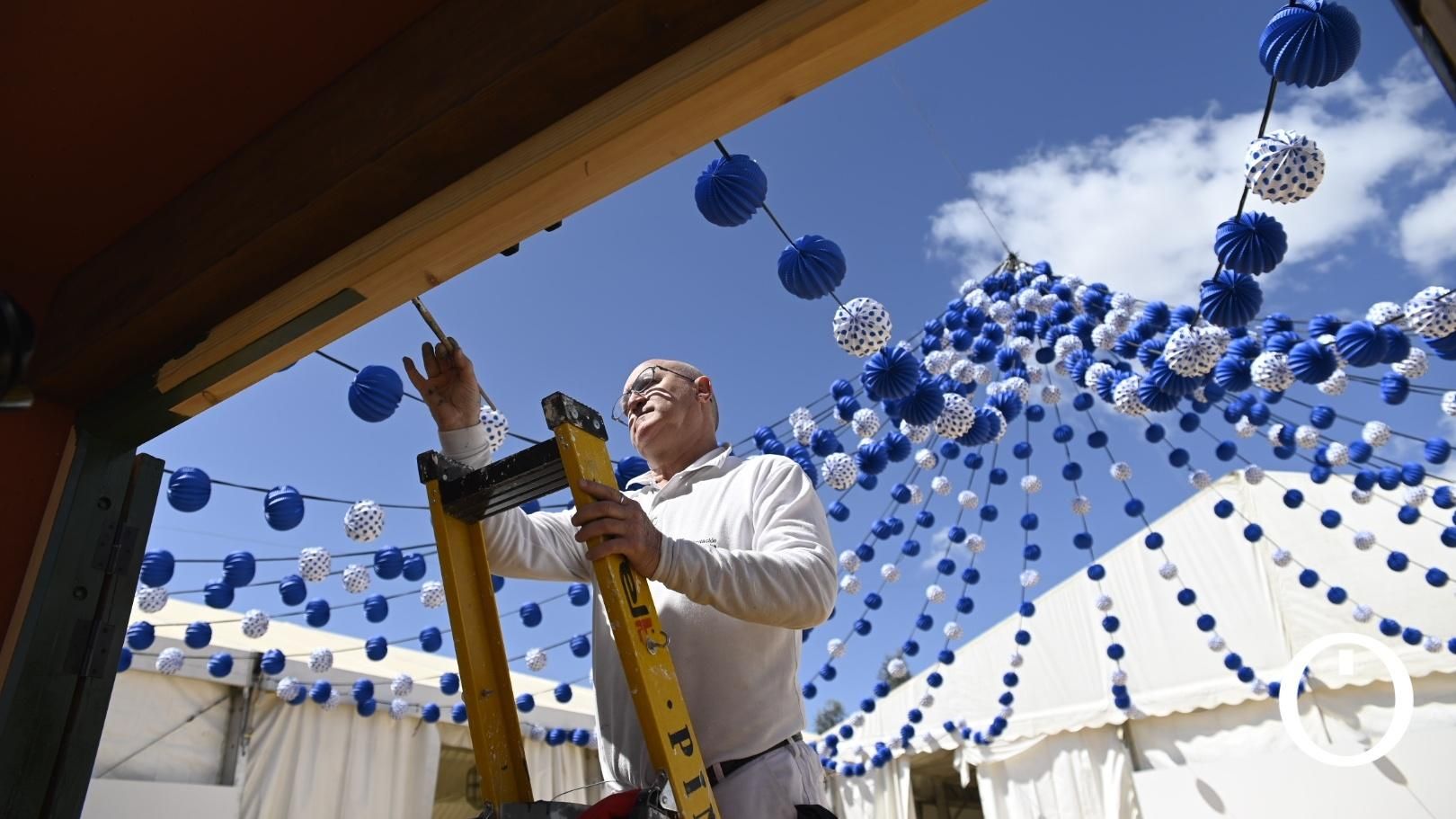 Montaje de la feria de Córdoba