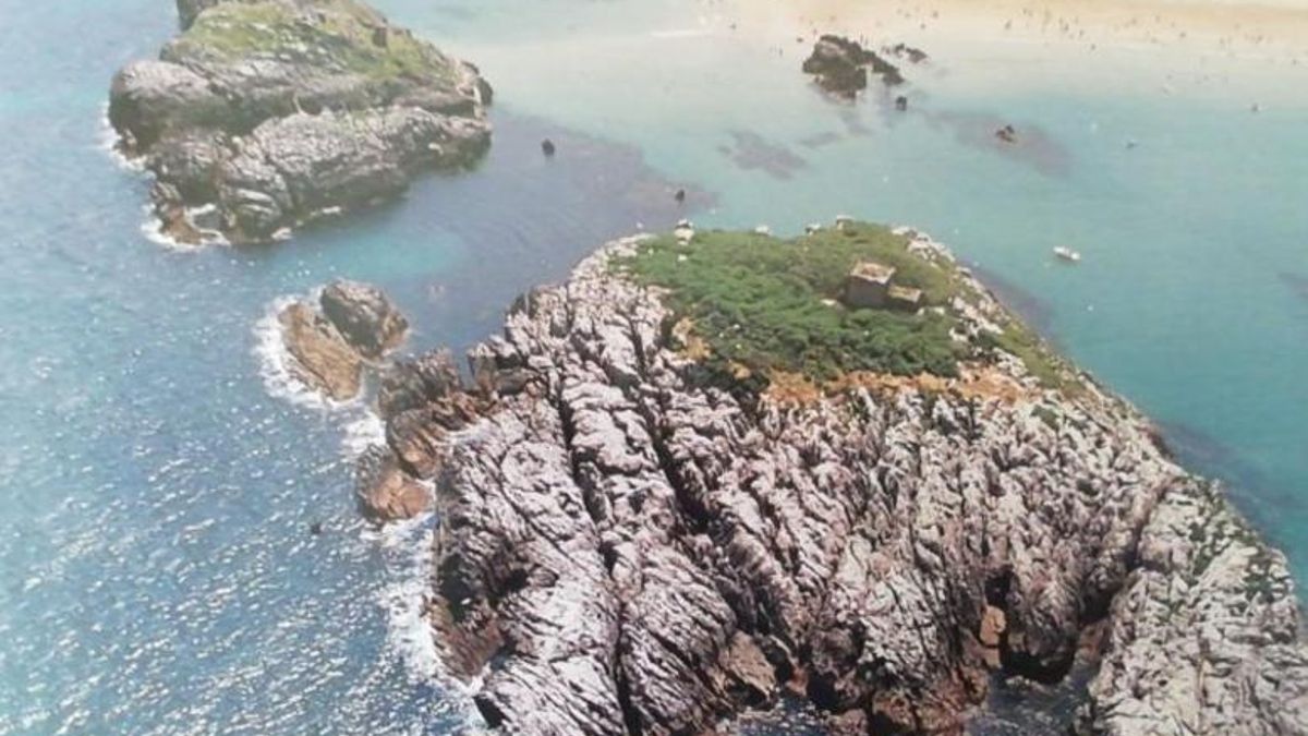 La isla de San Pedruco en Noja