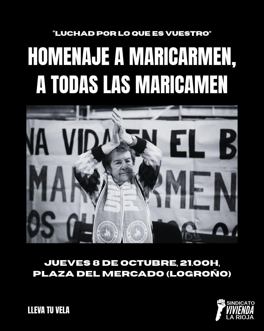 Homenaje a Maricarmen en Logroño