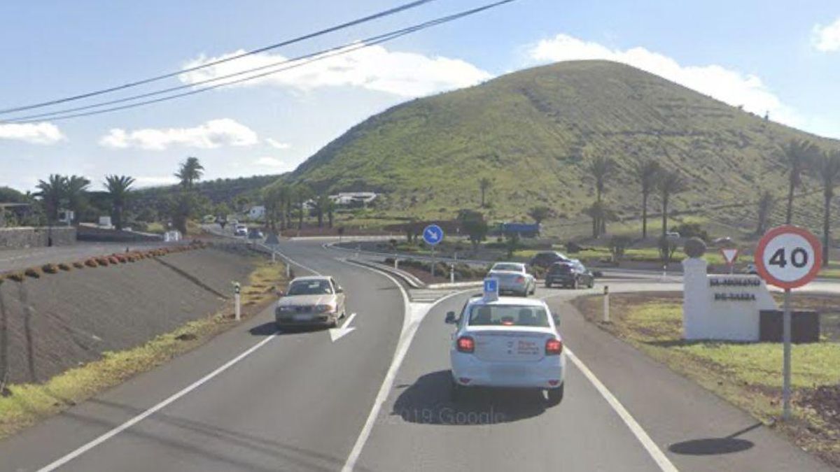 Imagen de la LZ-2 a la altura del Molino de Yaiza