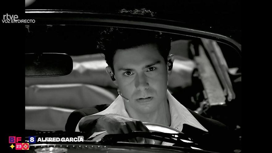 Alfred García, durante la semifinal del Benidorm Fest 2023