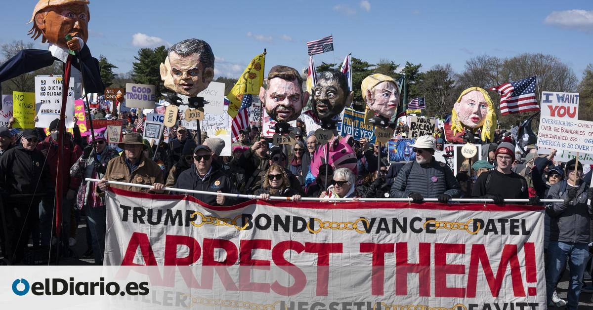 Miles de protestas se multiplican en todo EEUU contra el autoritarismo de Trump y su guerra en Irán