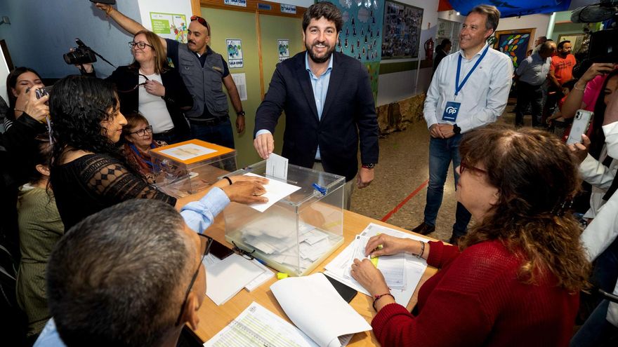 López Miras (PP) vota este 28M