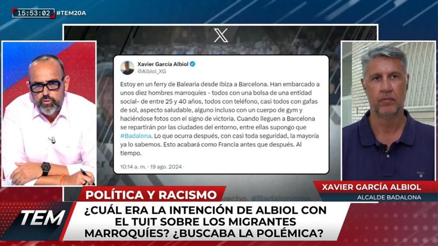 Risto se enfrenta con Albiol por su mensaje "tremendamente racista"... y le ficha como colaborador